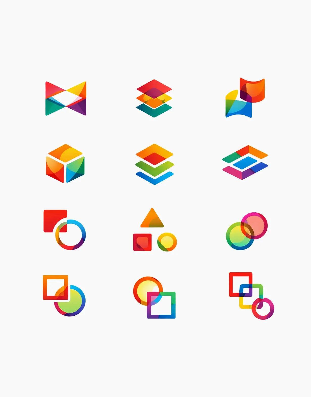 Abstract Shape Icons